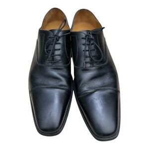 Magnanni Cap Toe Oxford Dress Shoes Black Leather Men US 12‎ EU 45 Formal